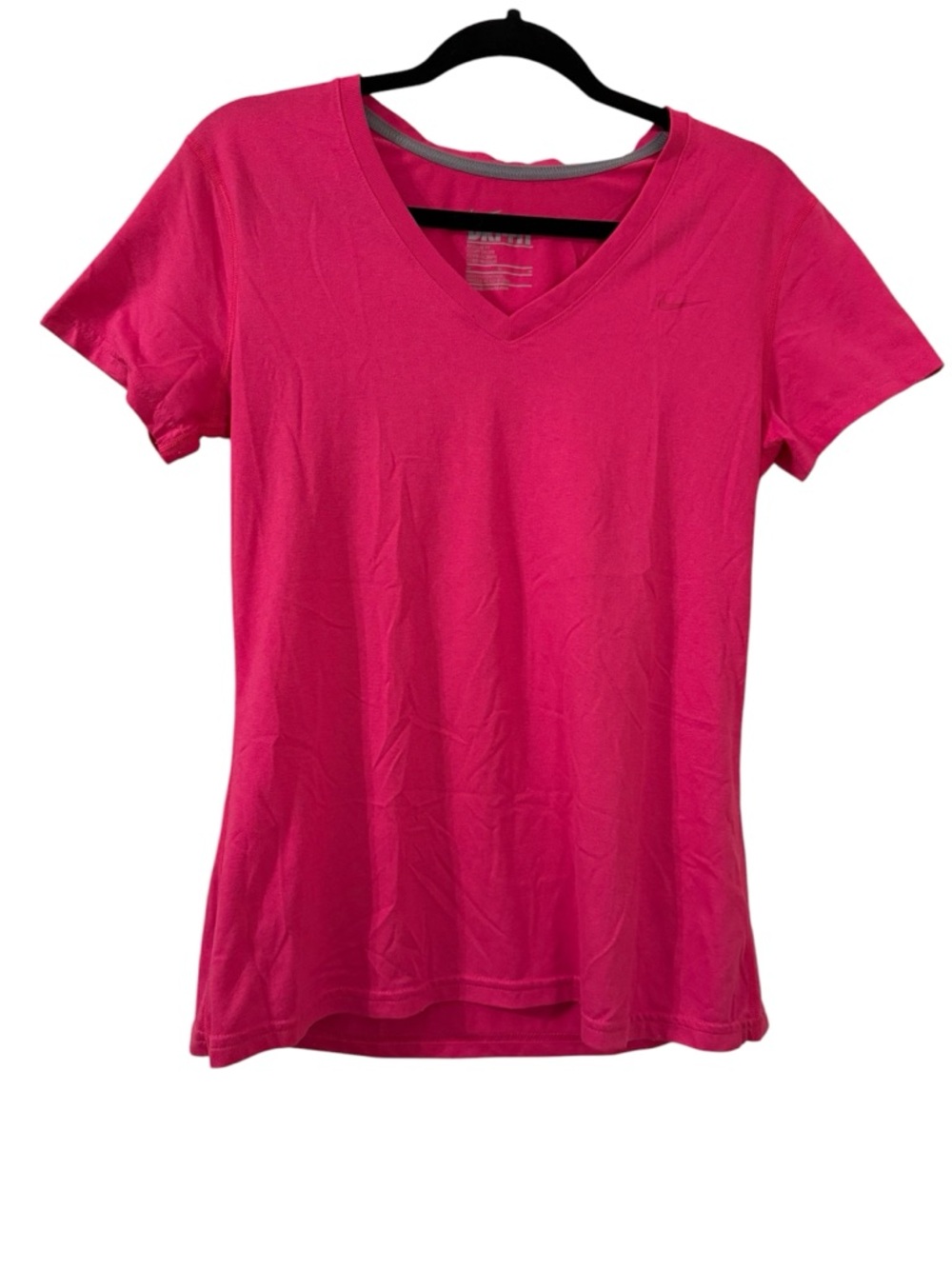 Nike Dri-Fit Women’s Medium Pink V-Neck Athletic Workout Shirt